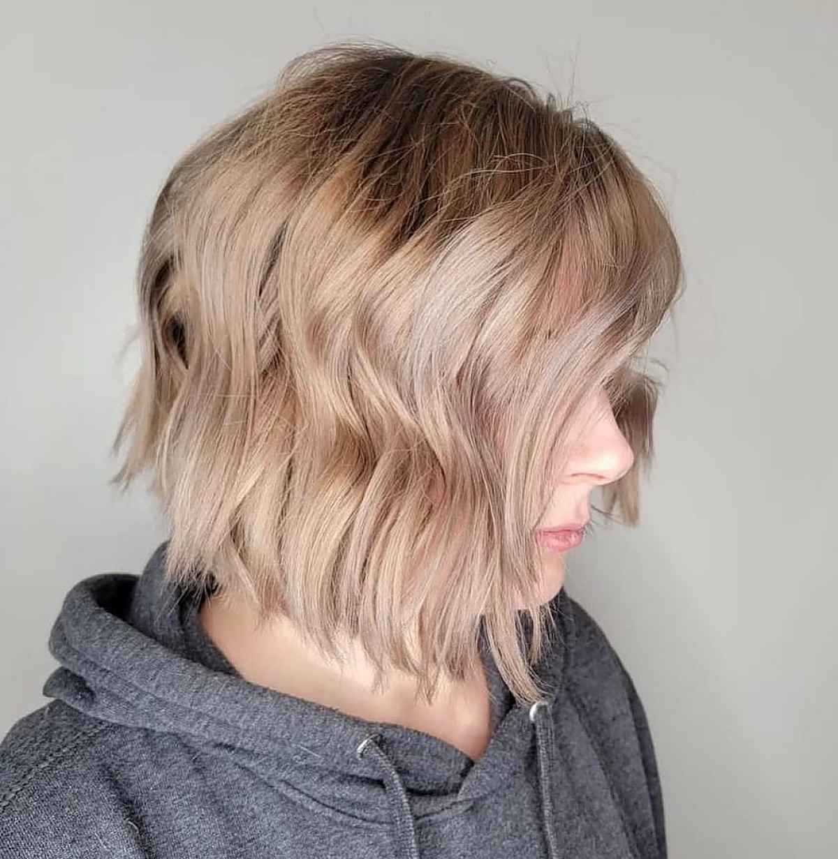 Dark-Rooted Blonde Bob