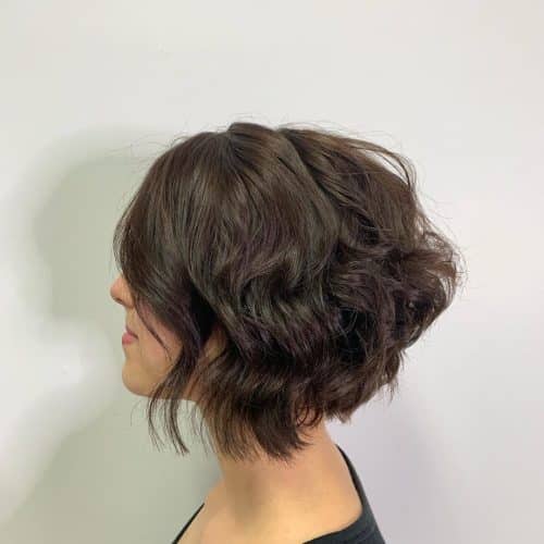 Dramatic Wavy Bob for Thick Hair