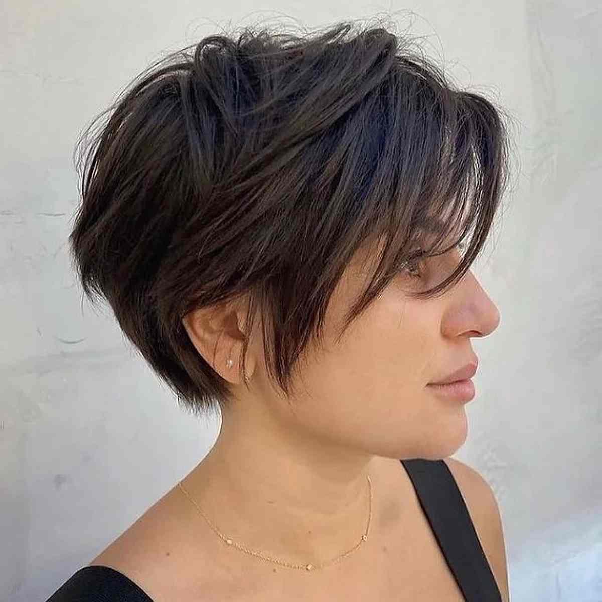 Ear-Length Layered Bob Cut