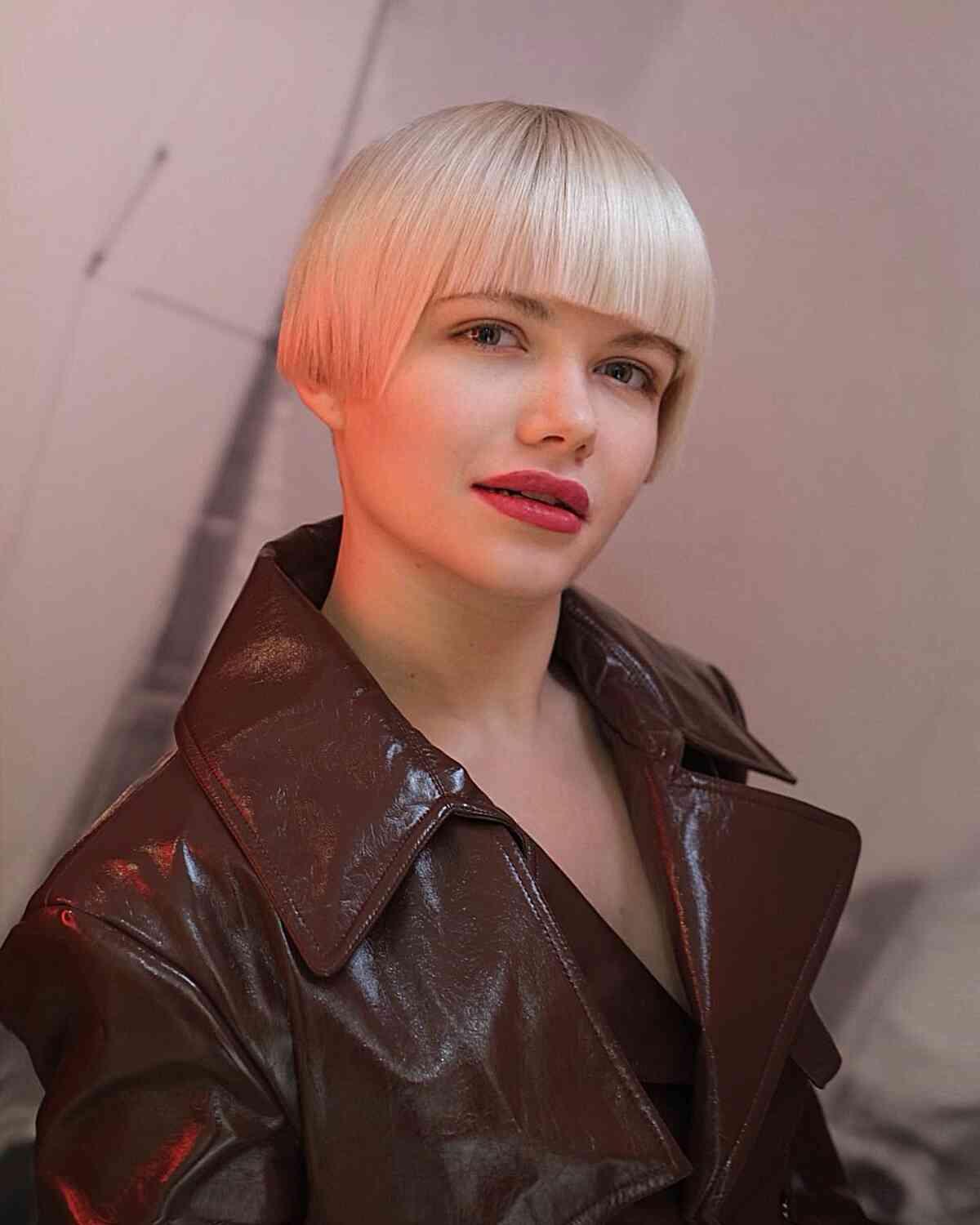 Ear-Length Sci-Fi-Inspired Bob Cut with Bangs