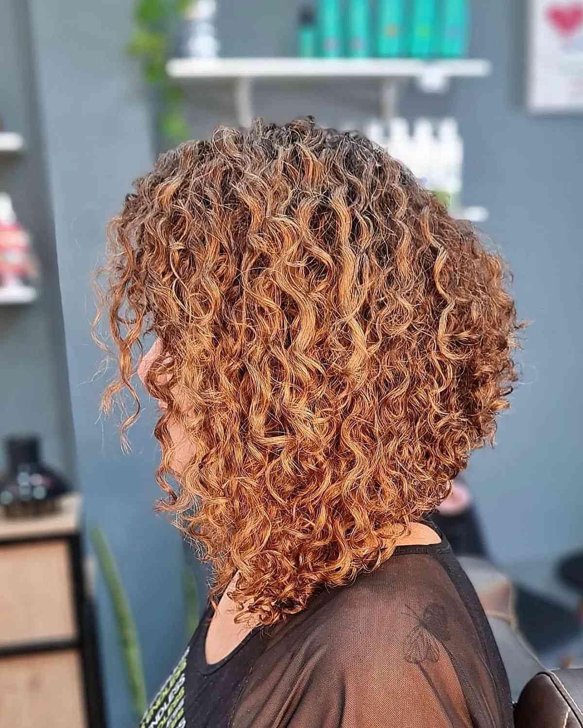 Fantastic Naturally Curly Bob on Medium-Length Hair