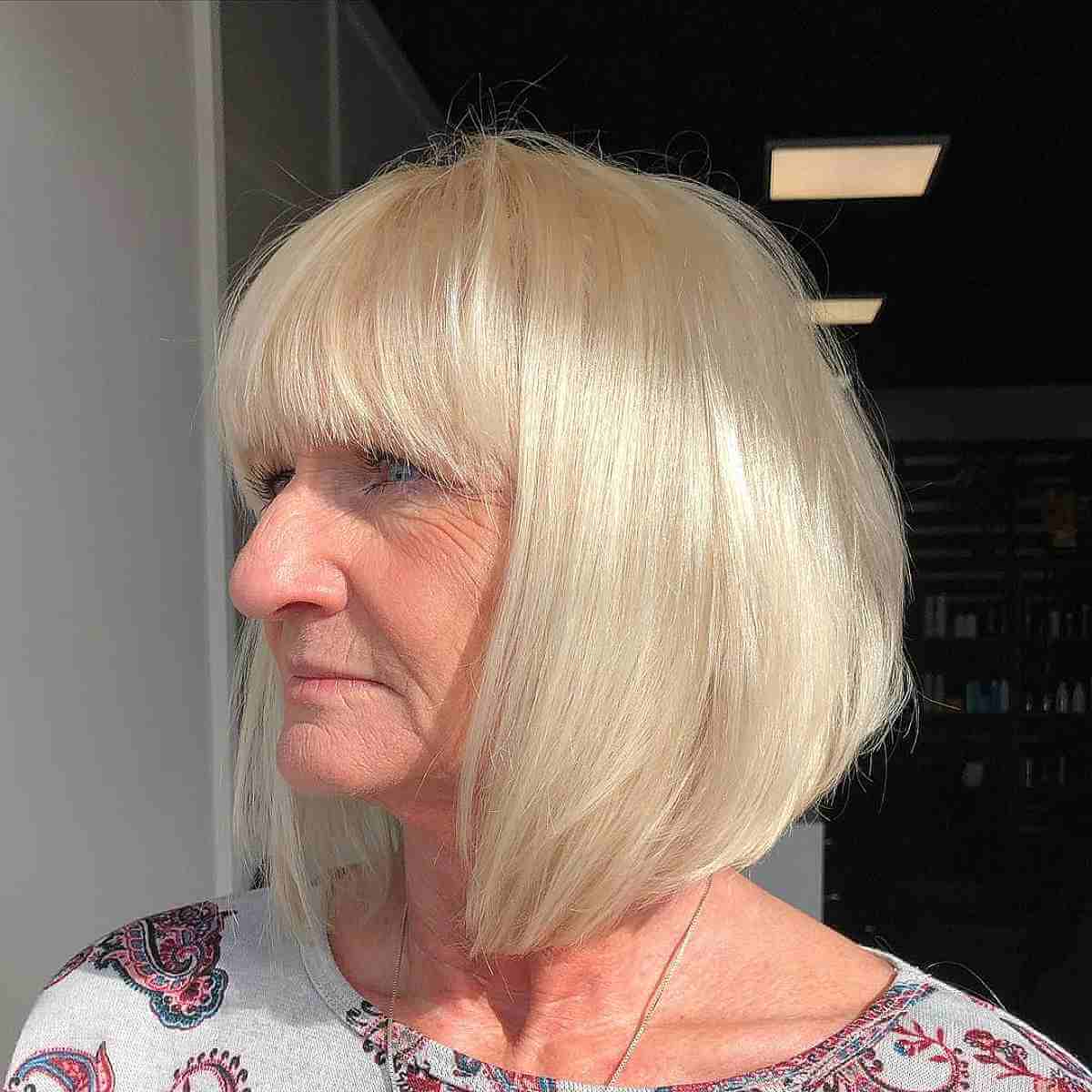 Flattering Bob for Women Over 70