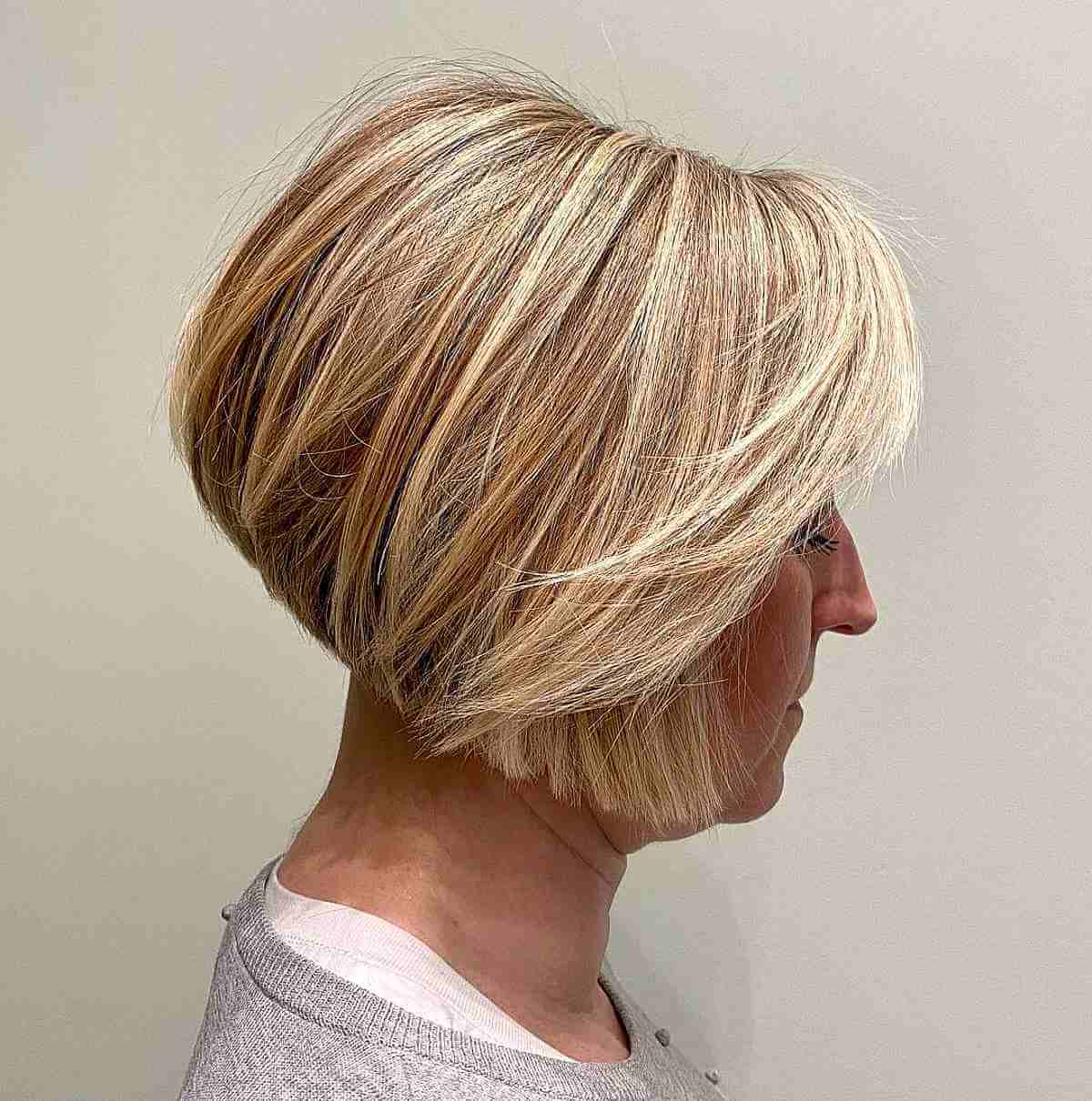 Flirty Stacked Bob with Volumizing Layers