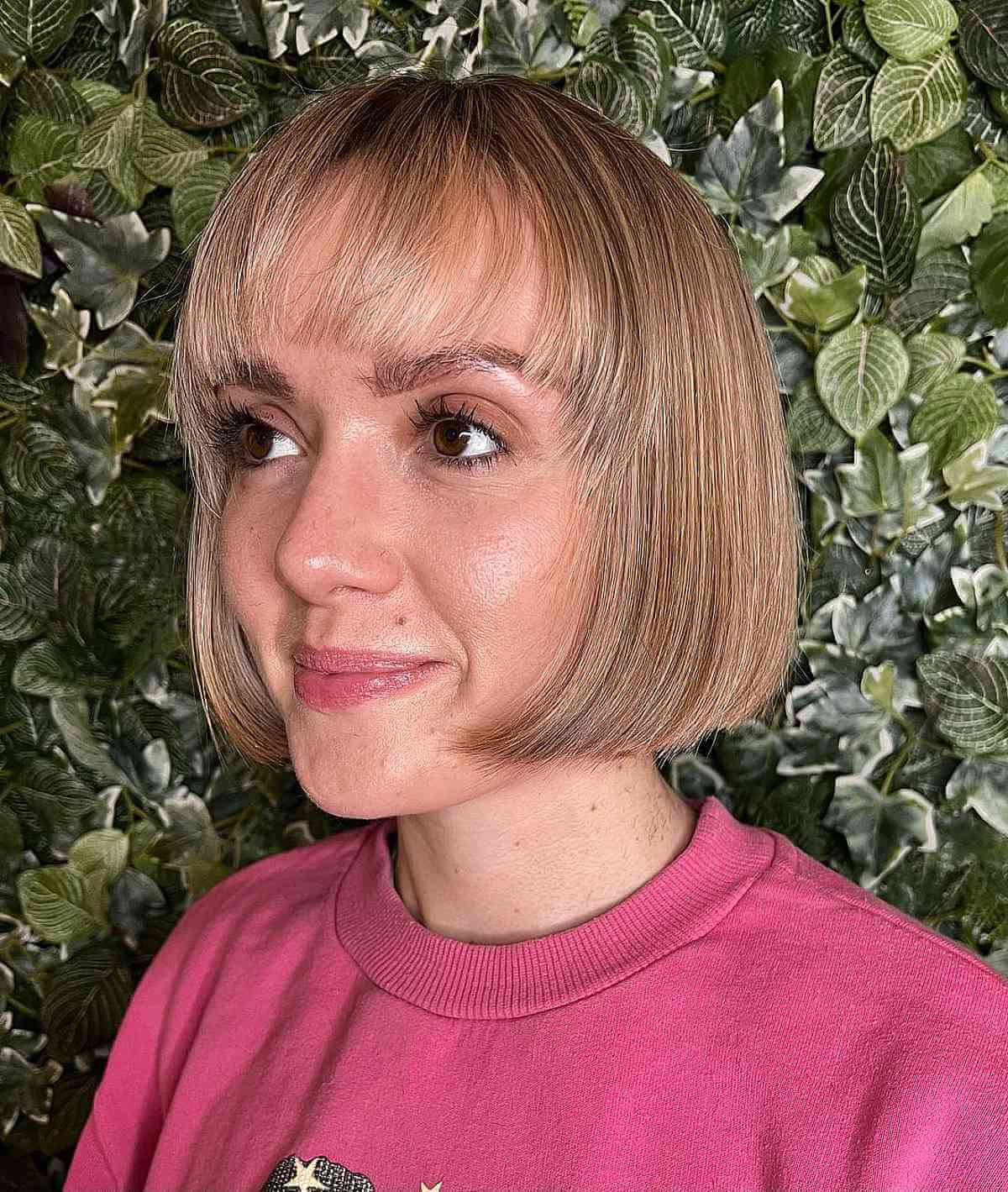 French Blunt Bob with Wispy Bangs