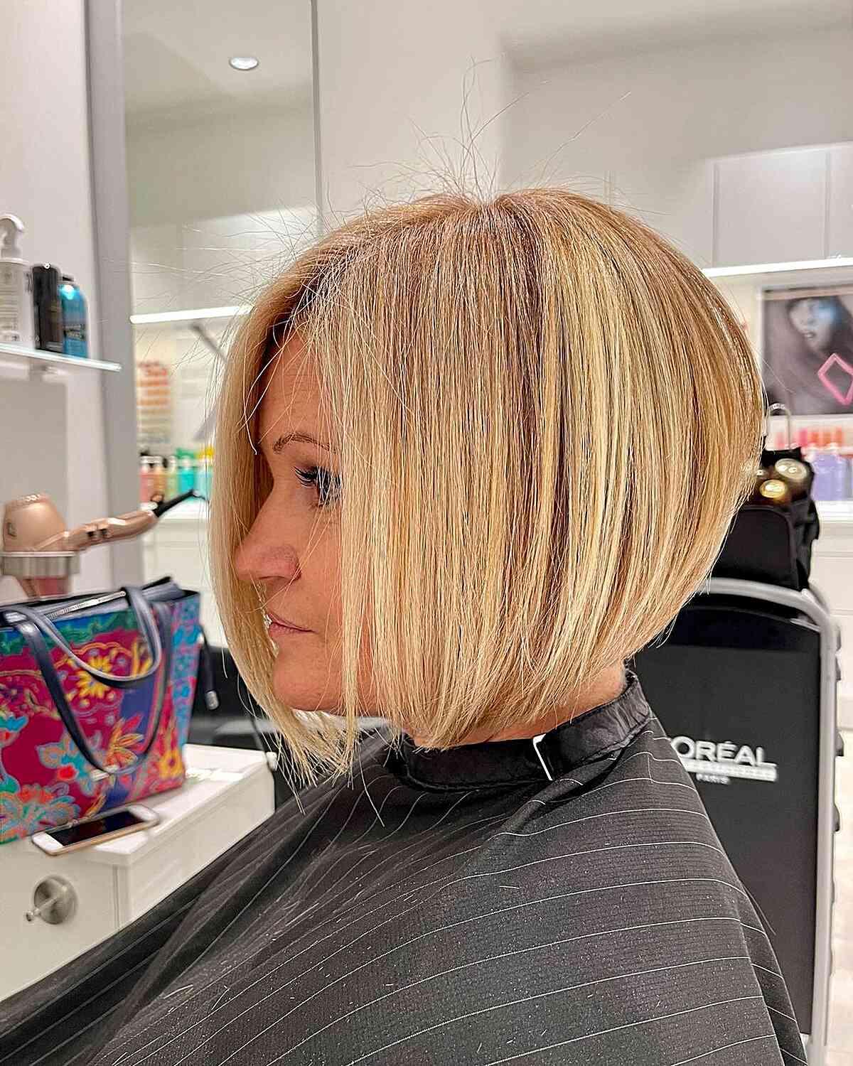 Fresh Cut Angled Bob Hairstyle