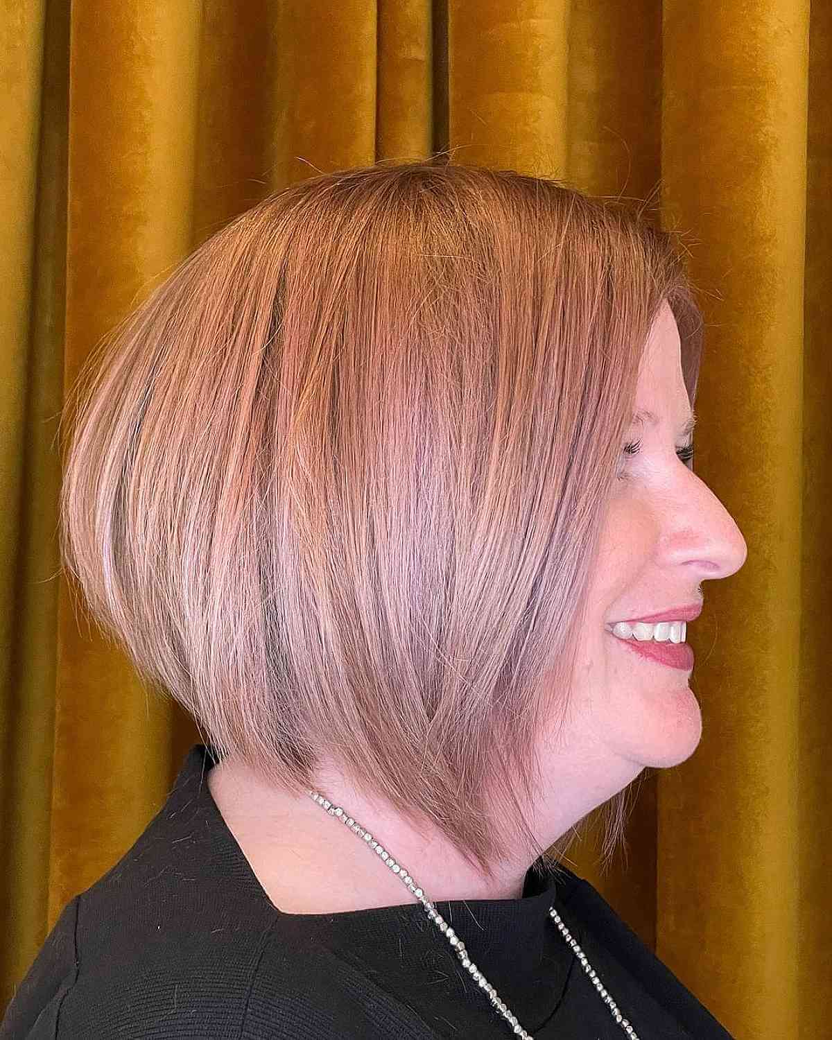 Graduated Bob Cut on Fine Hair for Ladies Over Forty