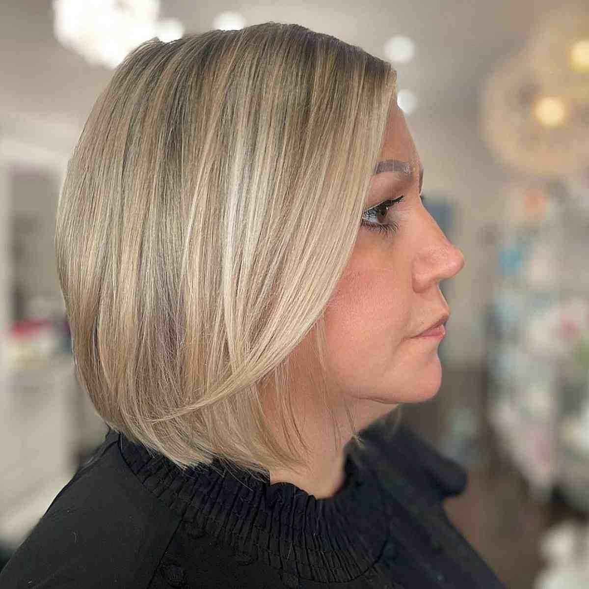 Graduated Layered Bob for Straight Hair