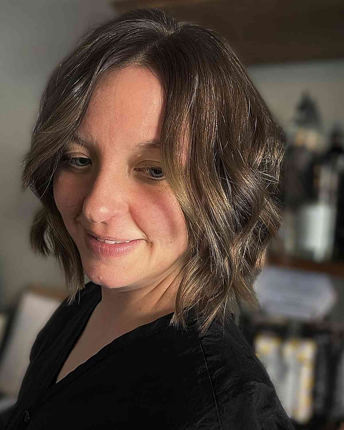 Italian Short Bob with Textured Waves