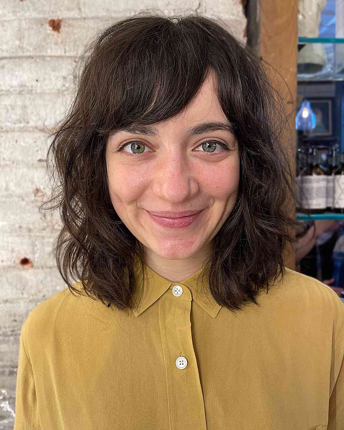 Layered Long Bob with Bangs