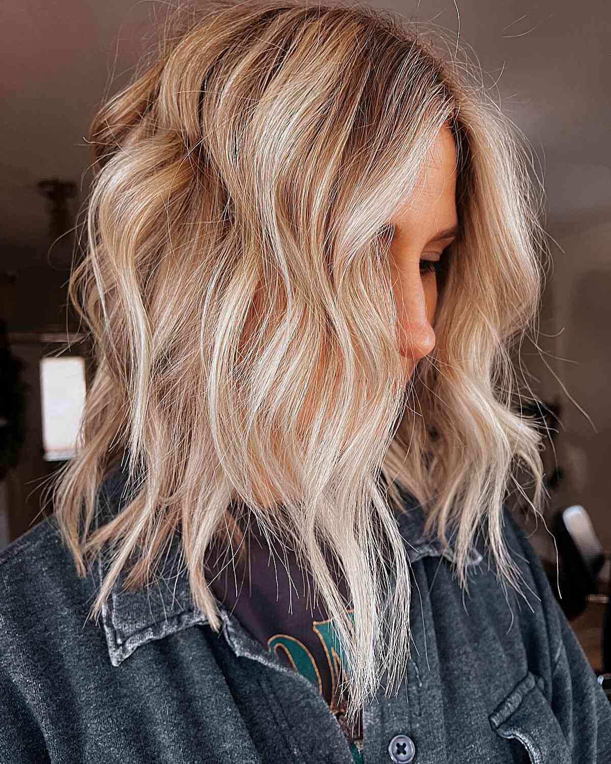 Lob Cut with Medium Choppy Layers