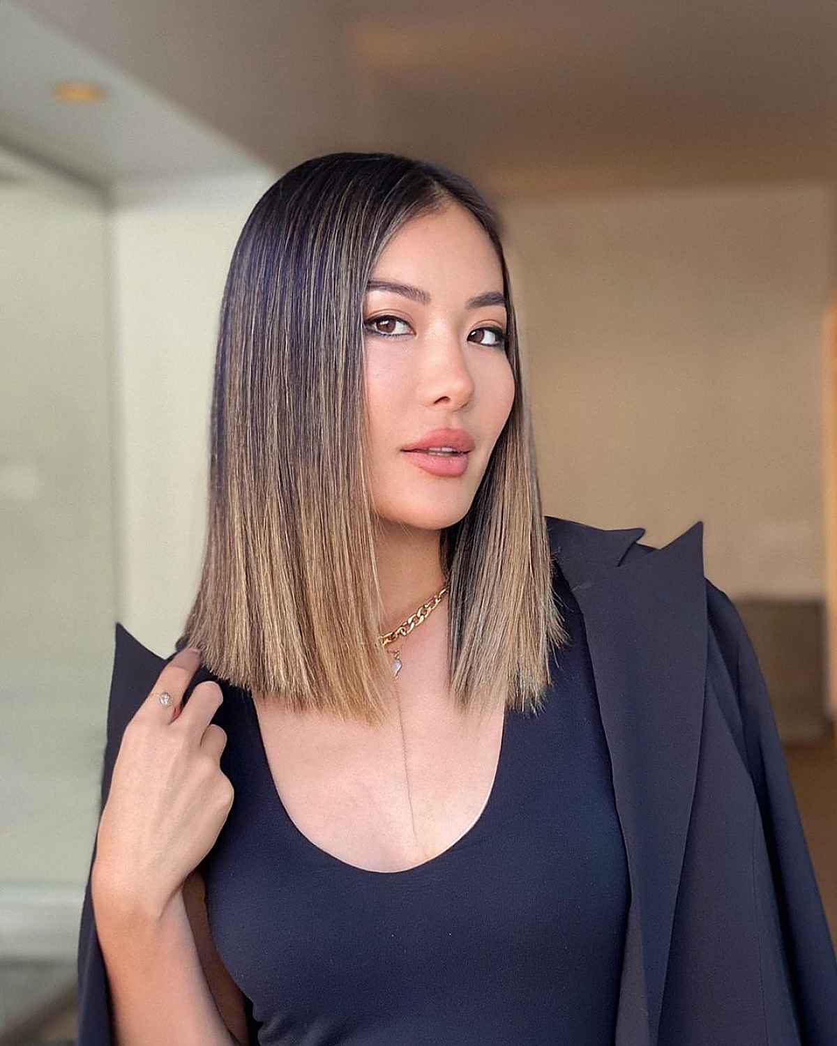 Long bob for fine hair