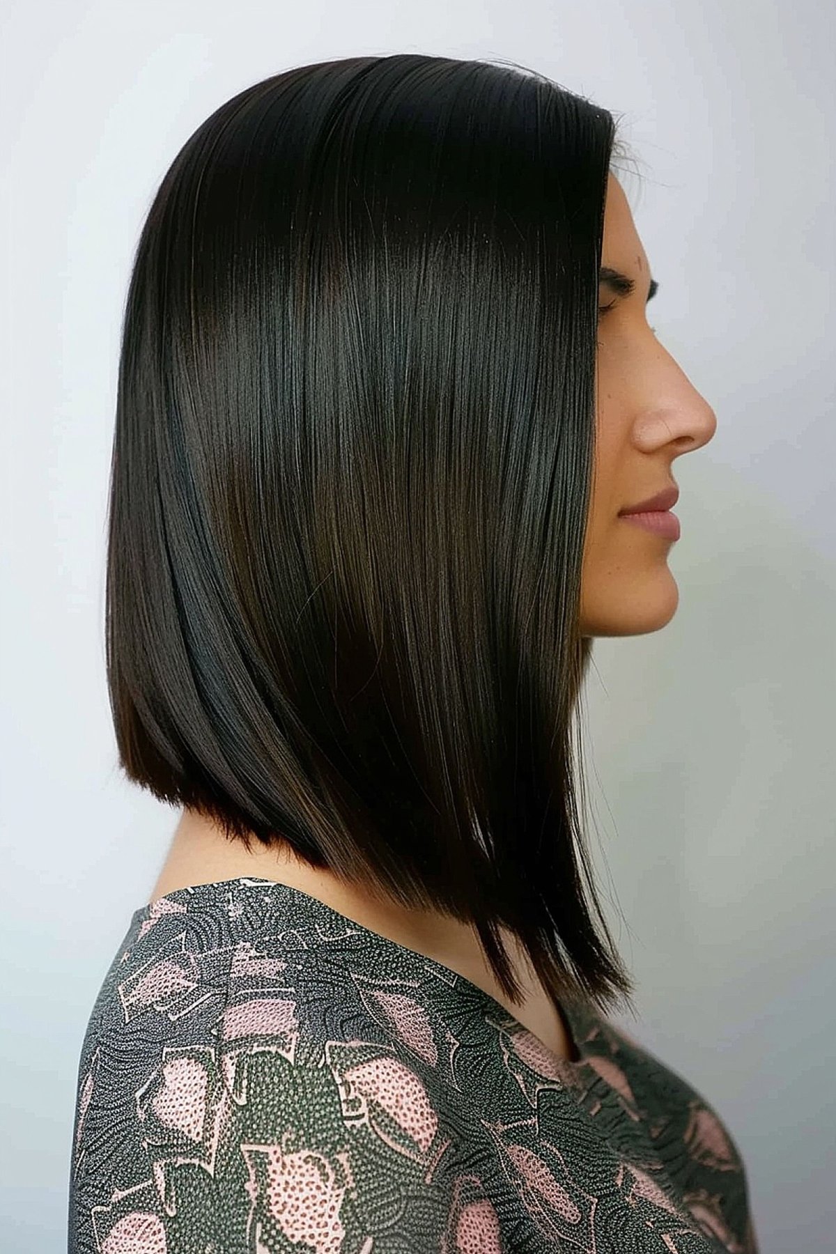 Long bob hairstyle for fine hair