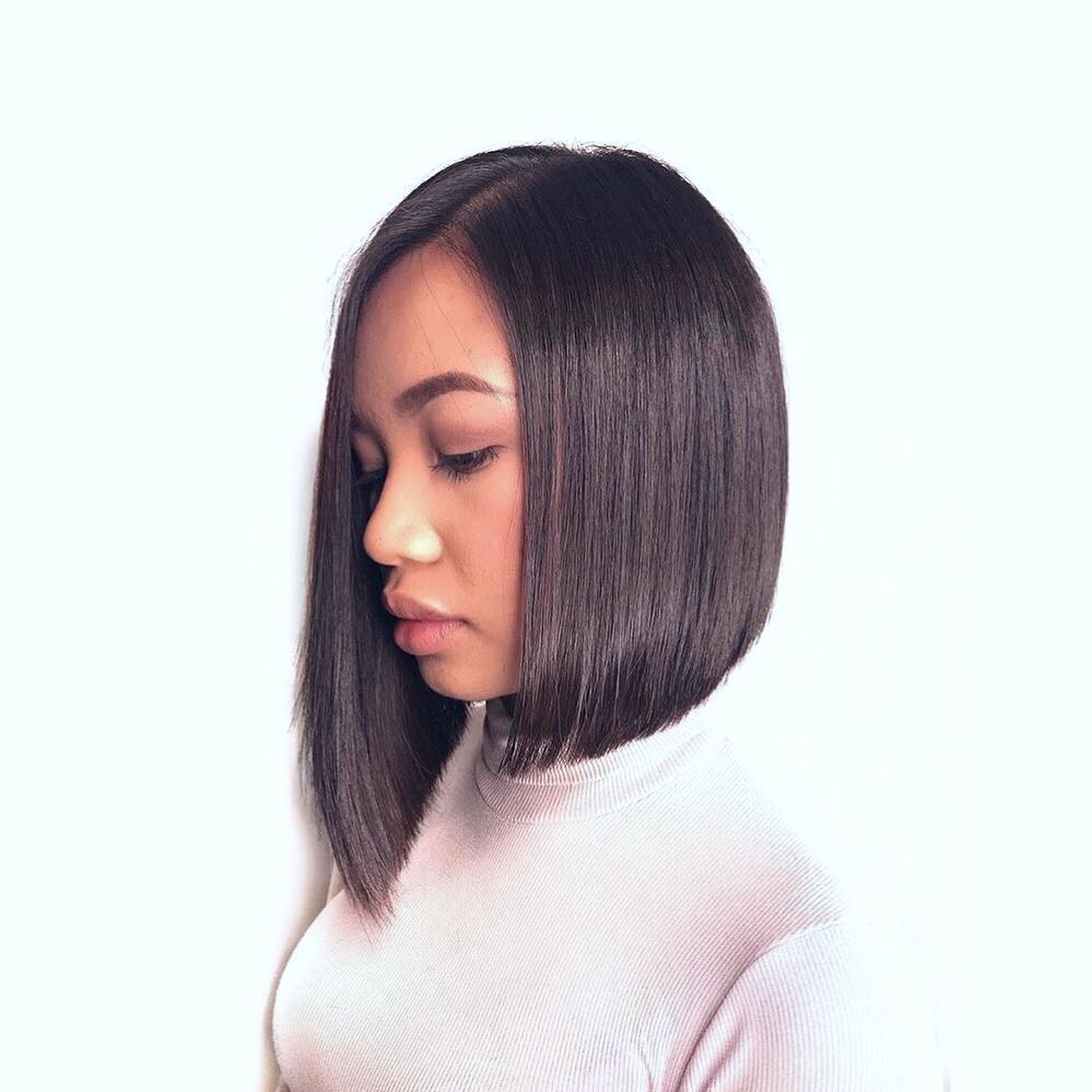 Long Stacked Asymmetrical Bob