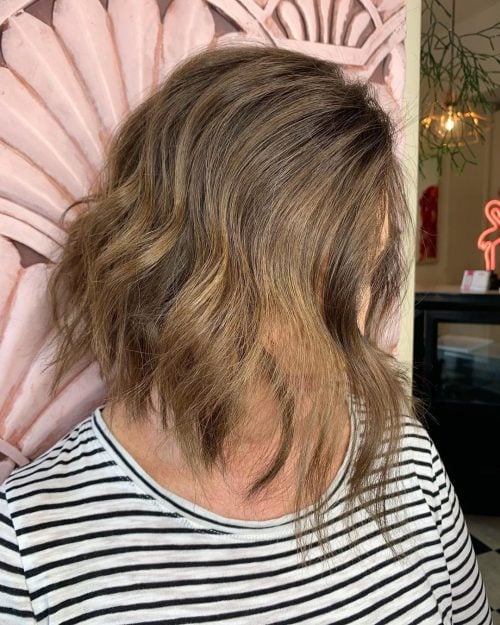 long wavy a line bob