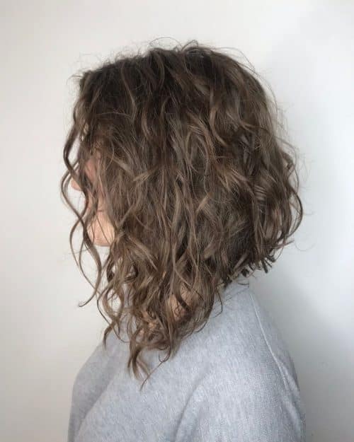 long wavy inverted bob