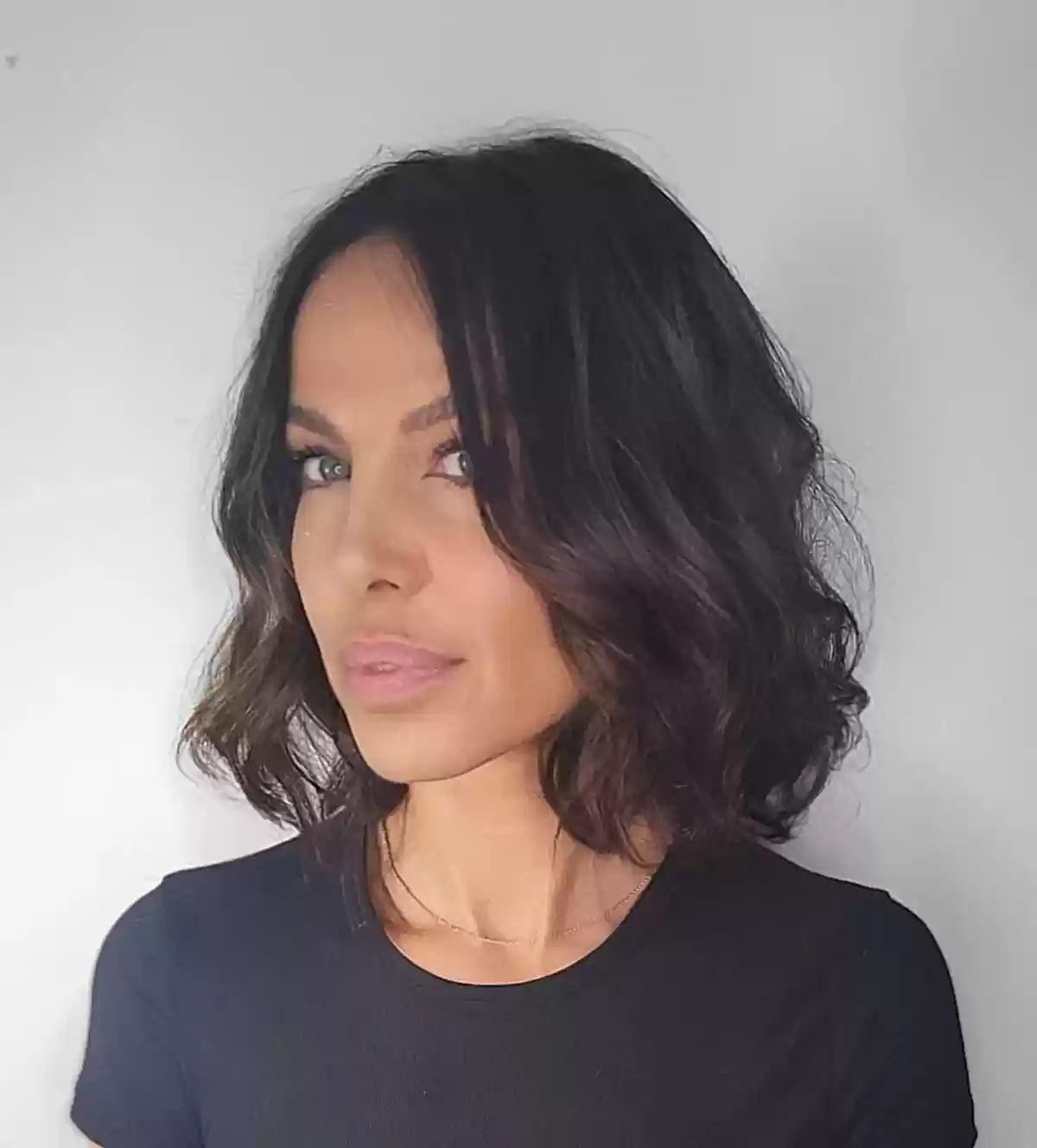 Longer Italian Bob with Soft Curls