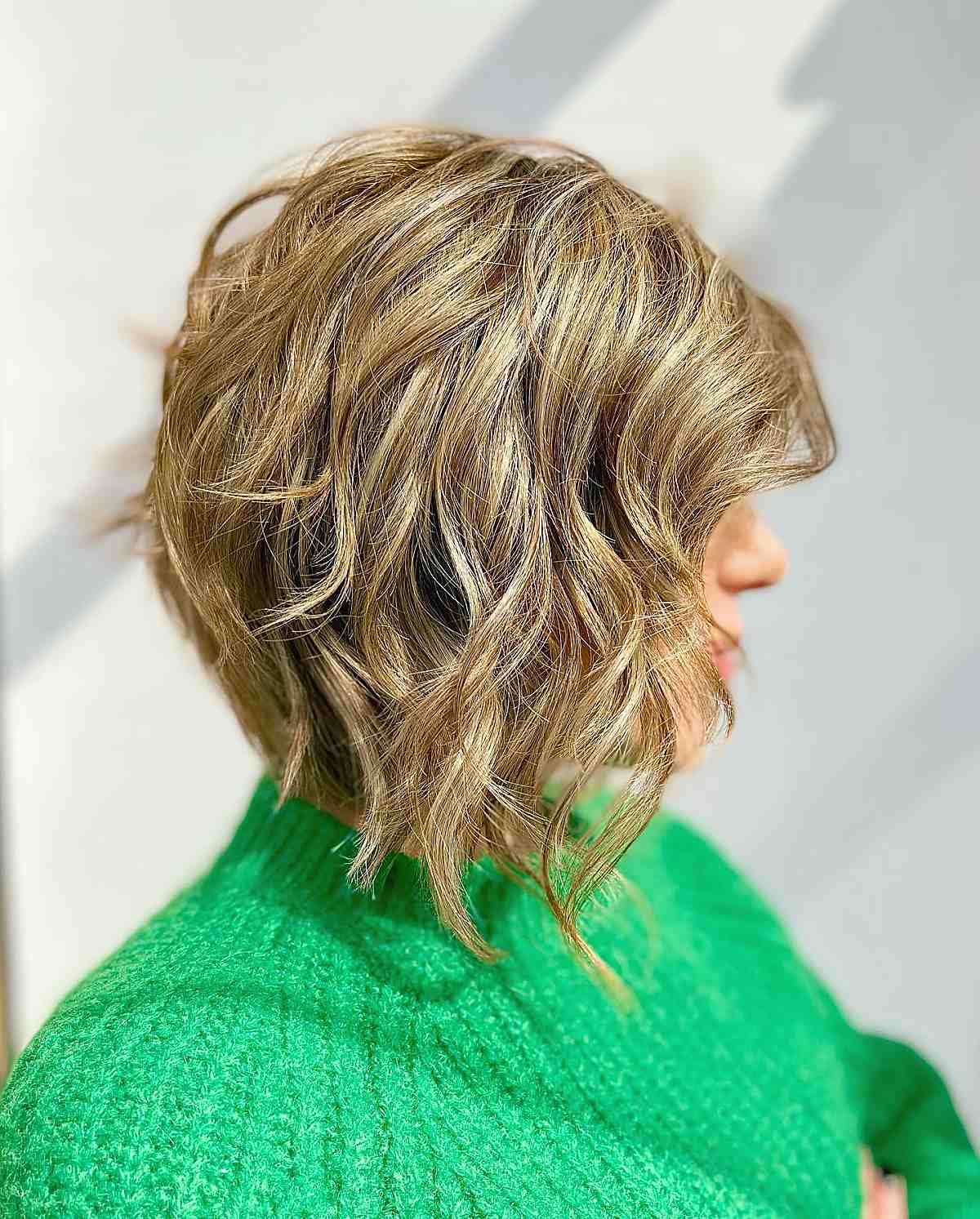 lovable blonde stacked wavy bob