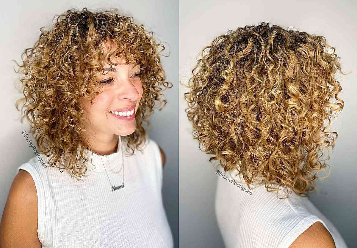 Naturally Long Curly Bob