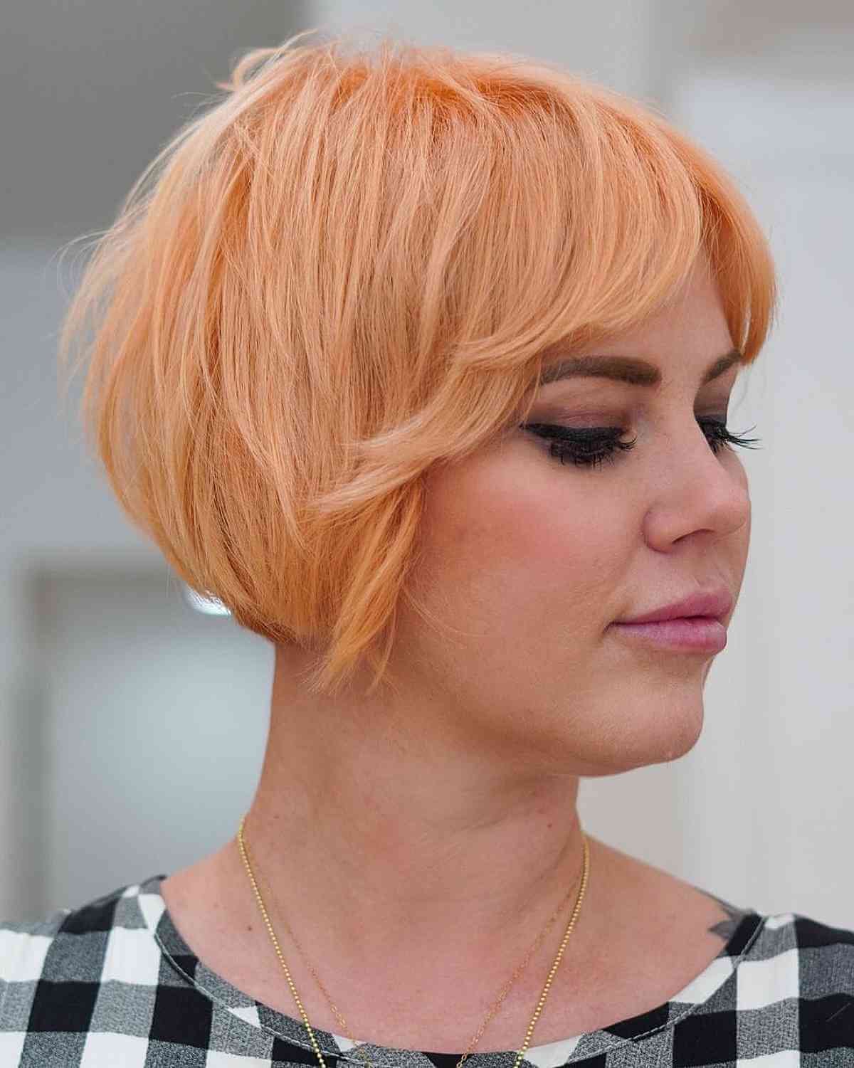 Peach Razor Cut Bixie