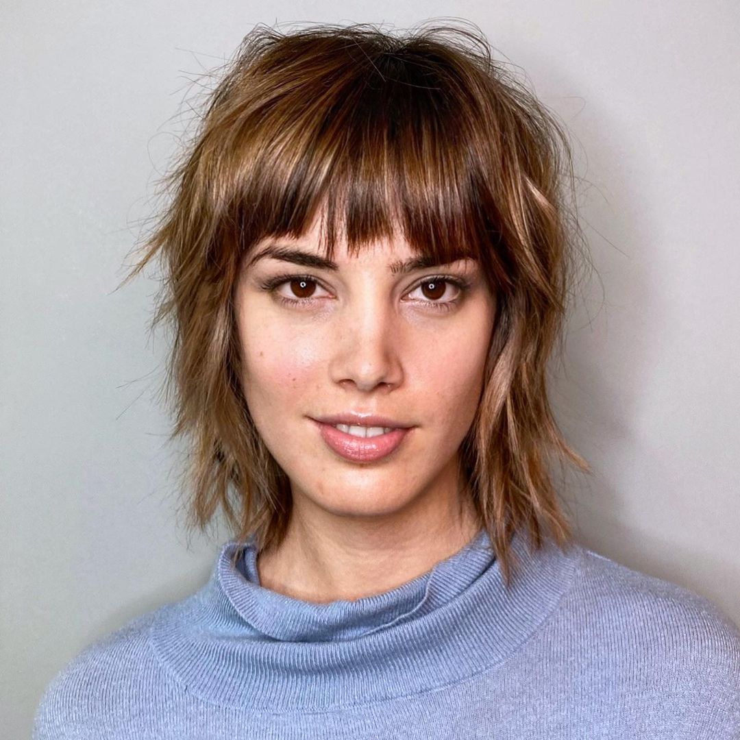 Shaggy Bob Cut with Bangs