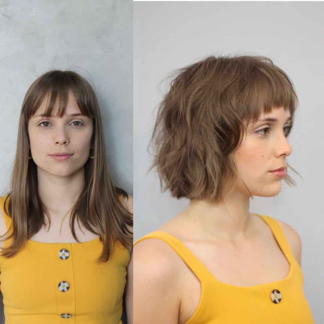 Shaggy Bob with Baby Bangs