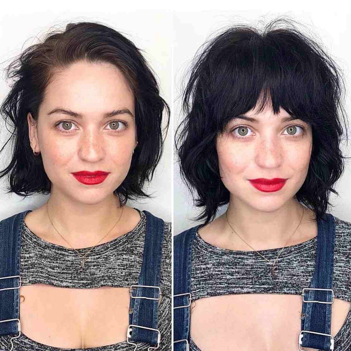 Shaggy French Bob with Fringe