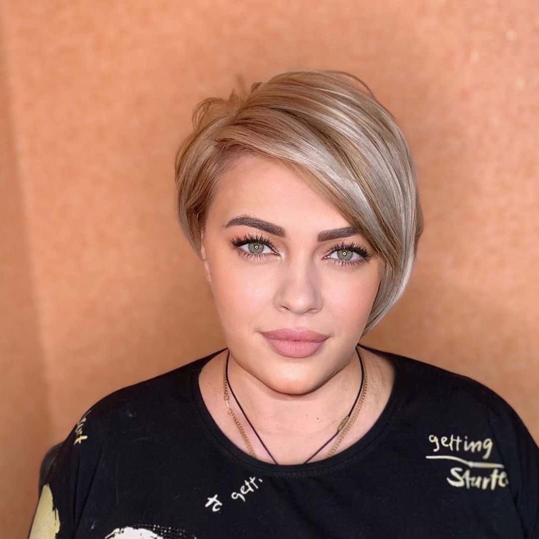 short asymmetrical pixie bob haircut