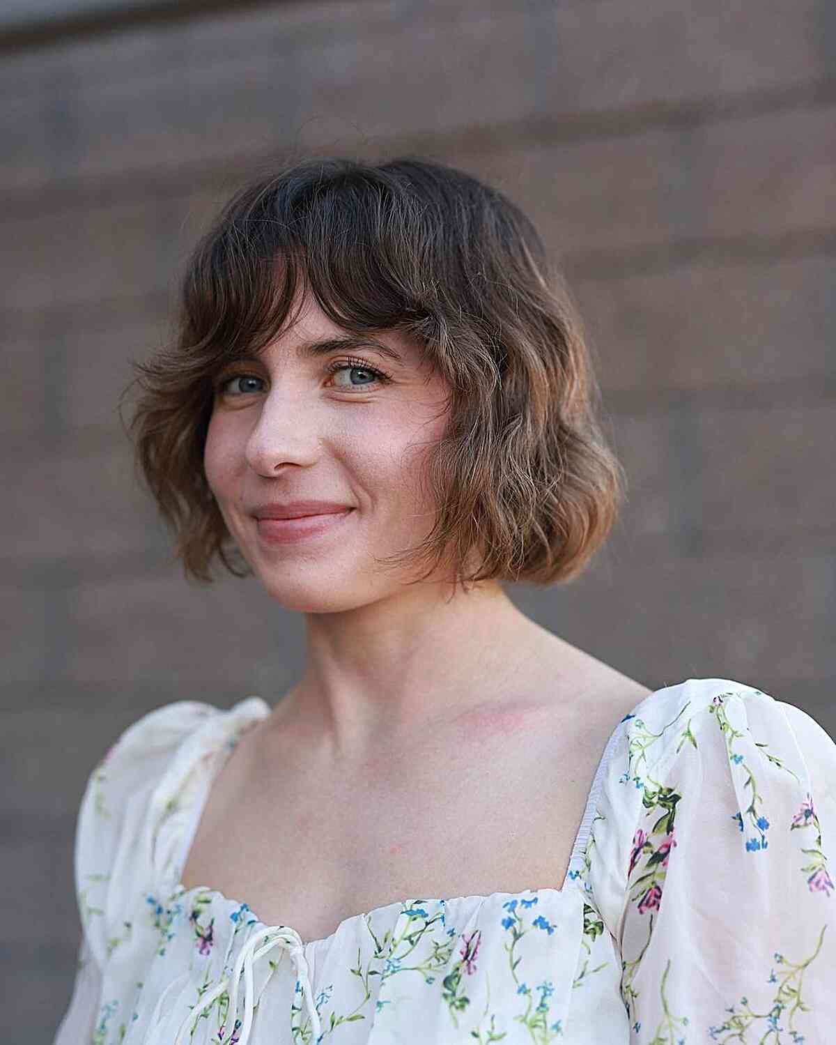 Short-Length Soft Parisian Bob with Subtle Waves