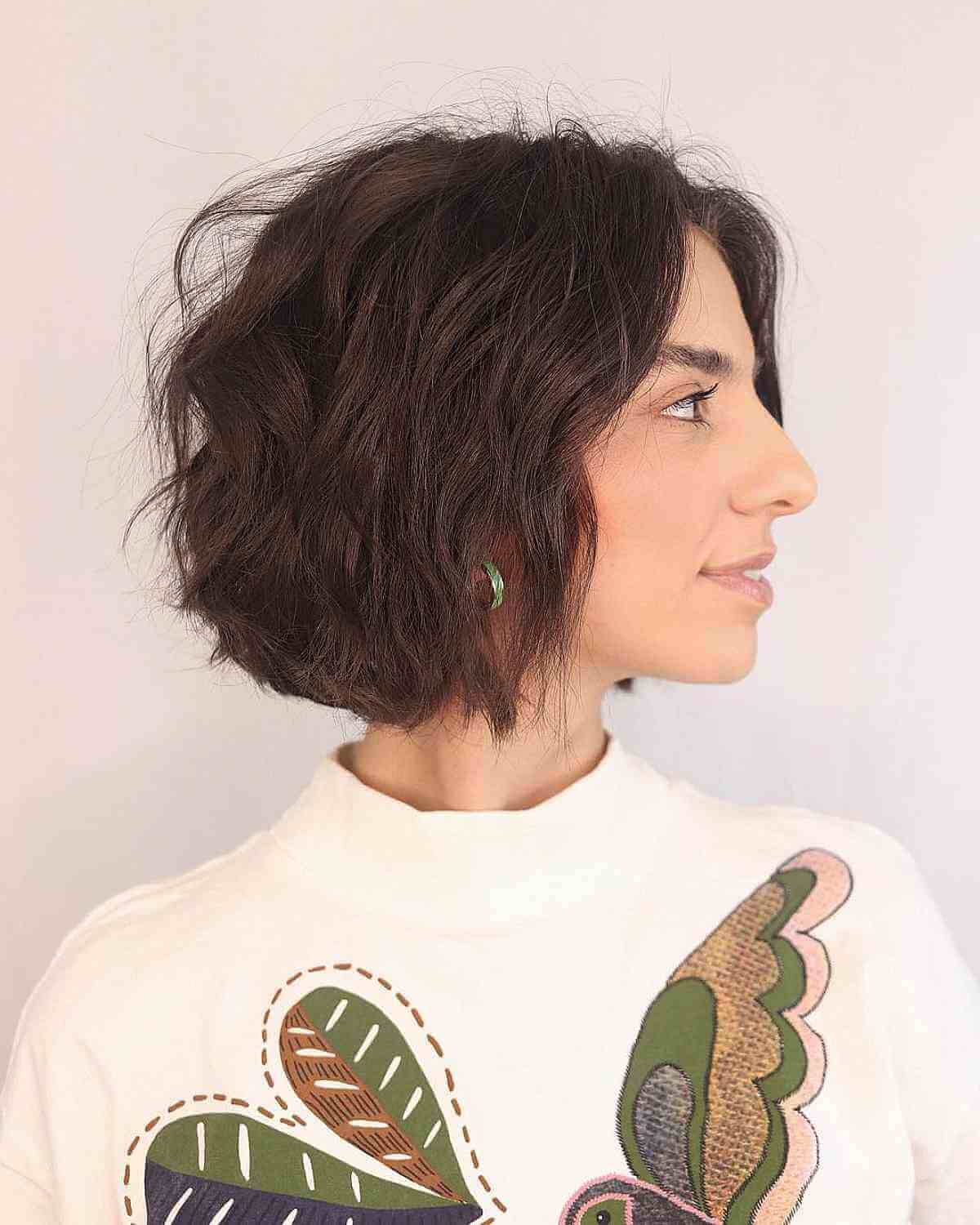 Short One-Length Choppy Layered Bob