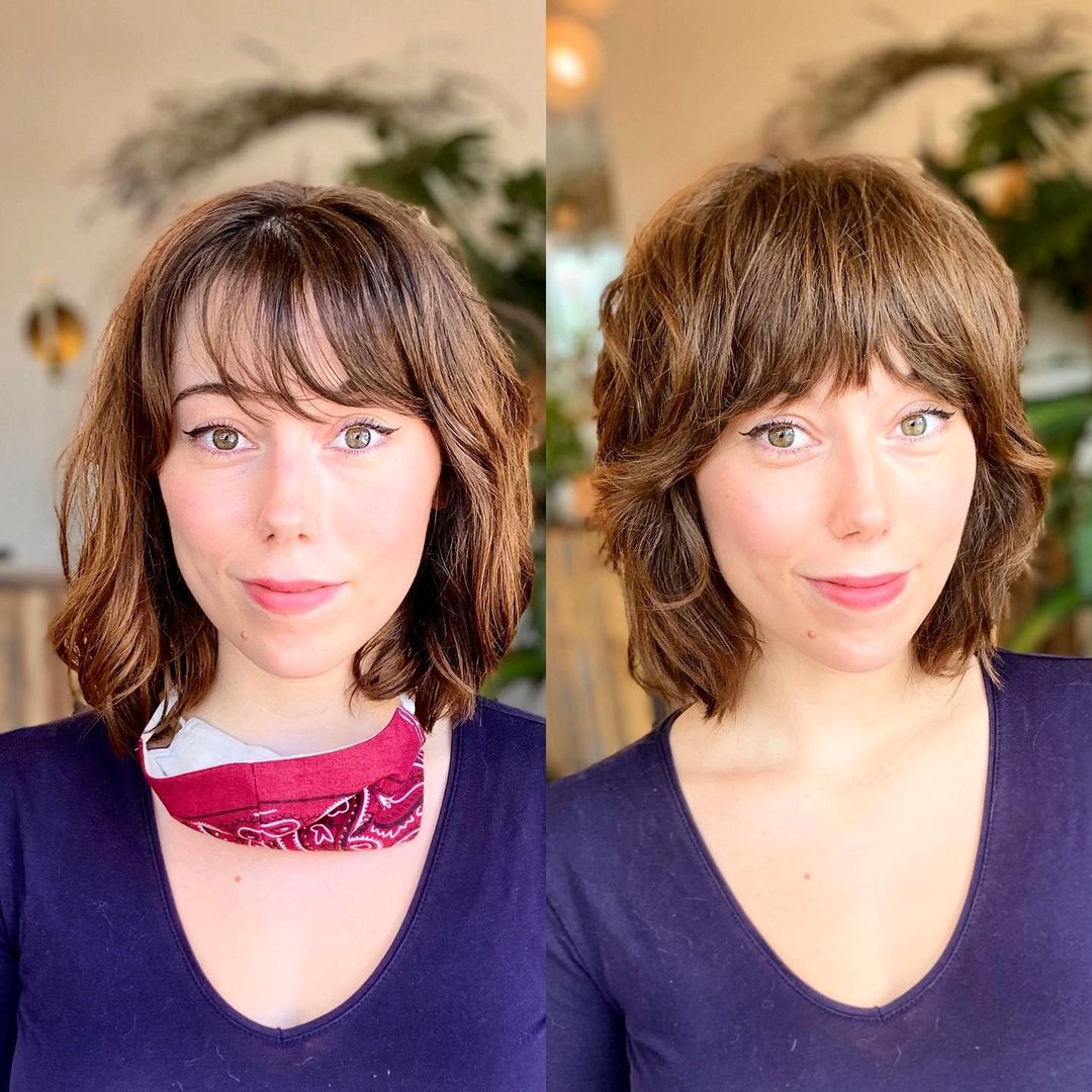 Short Shaggy Bob with Bangs