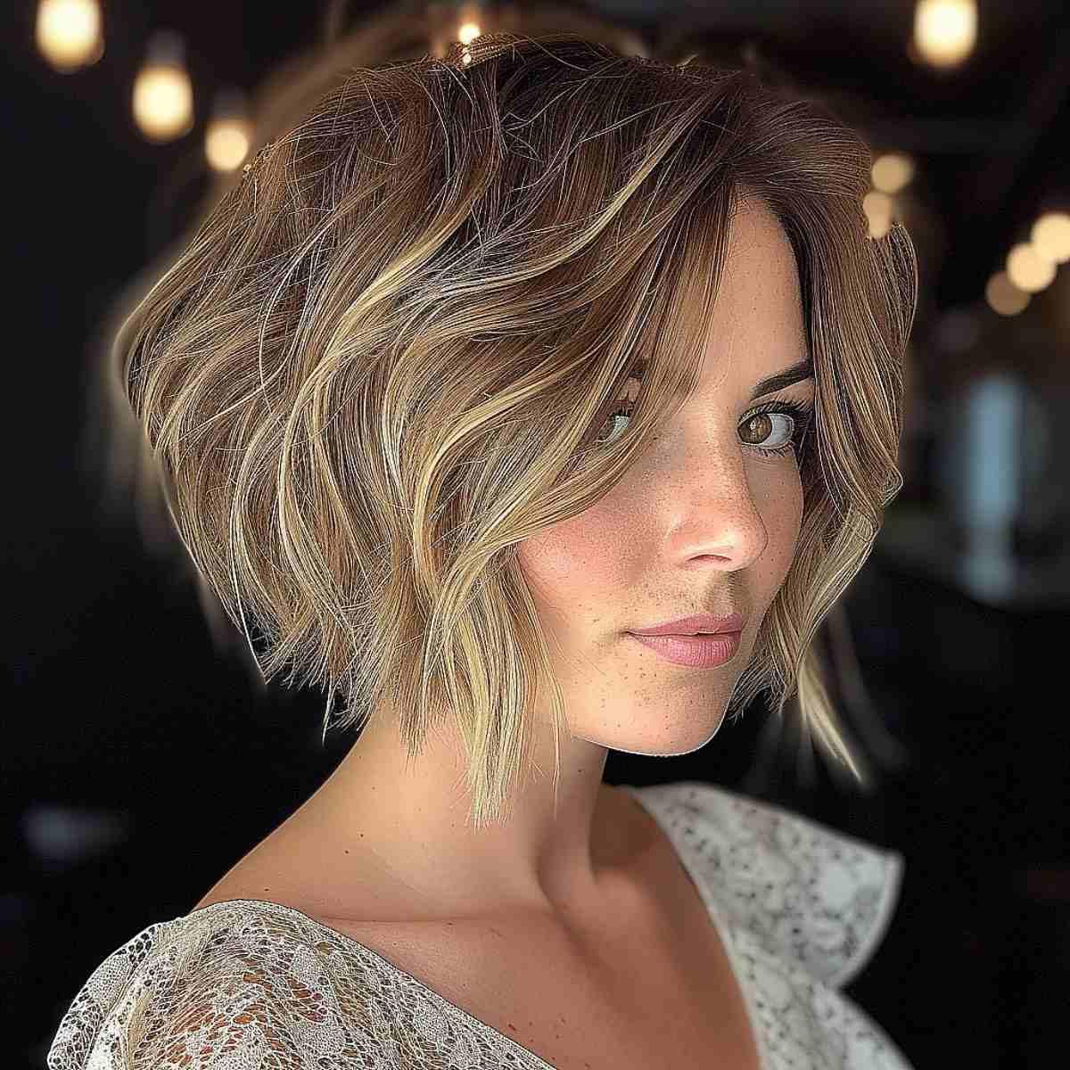 short shaggy inverted bob