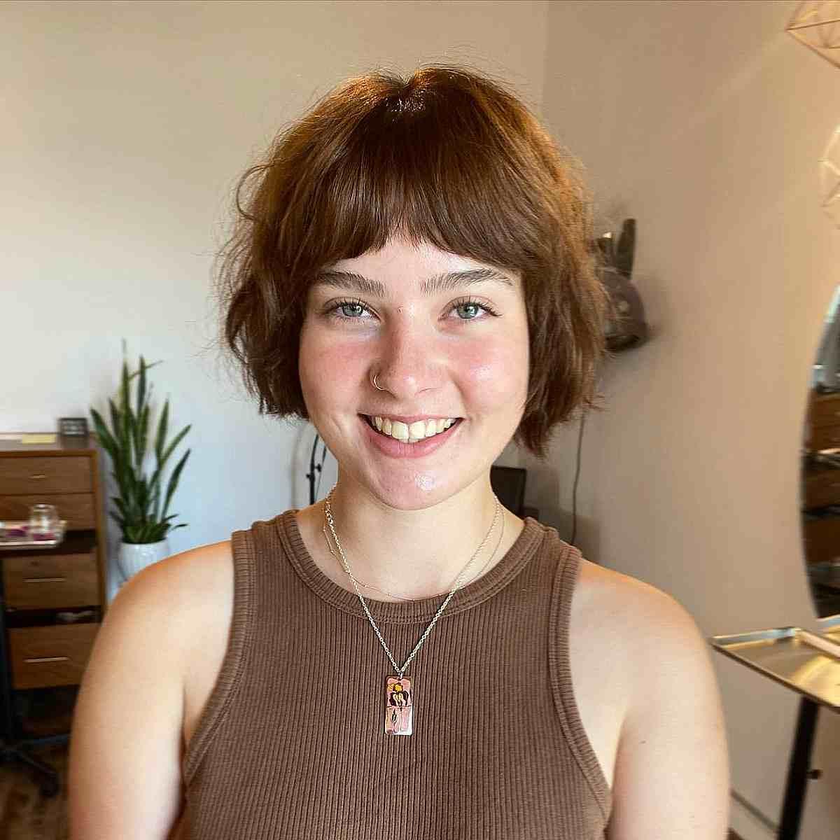 Shorter Layers and Bangs on a Bob Cut