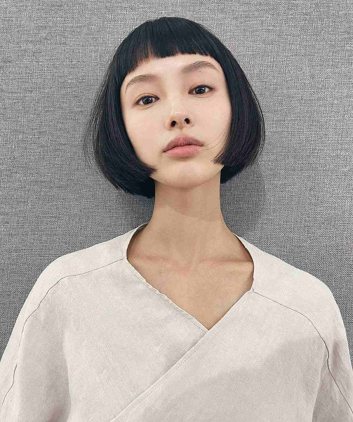 Sleek Bob with Bangs on Short Straight Hair