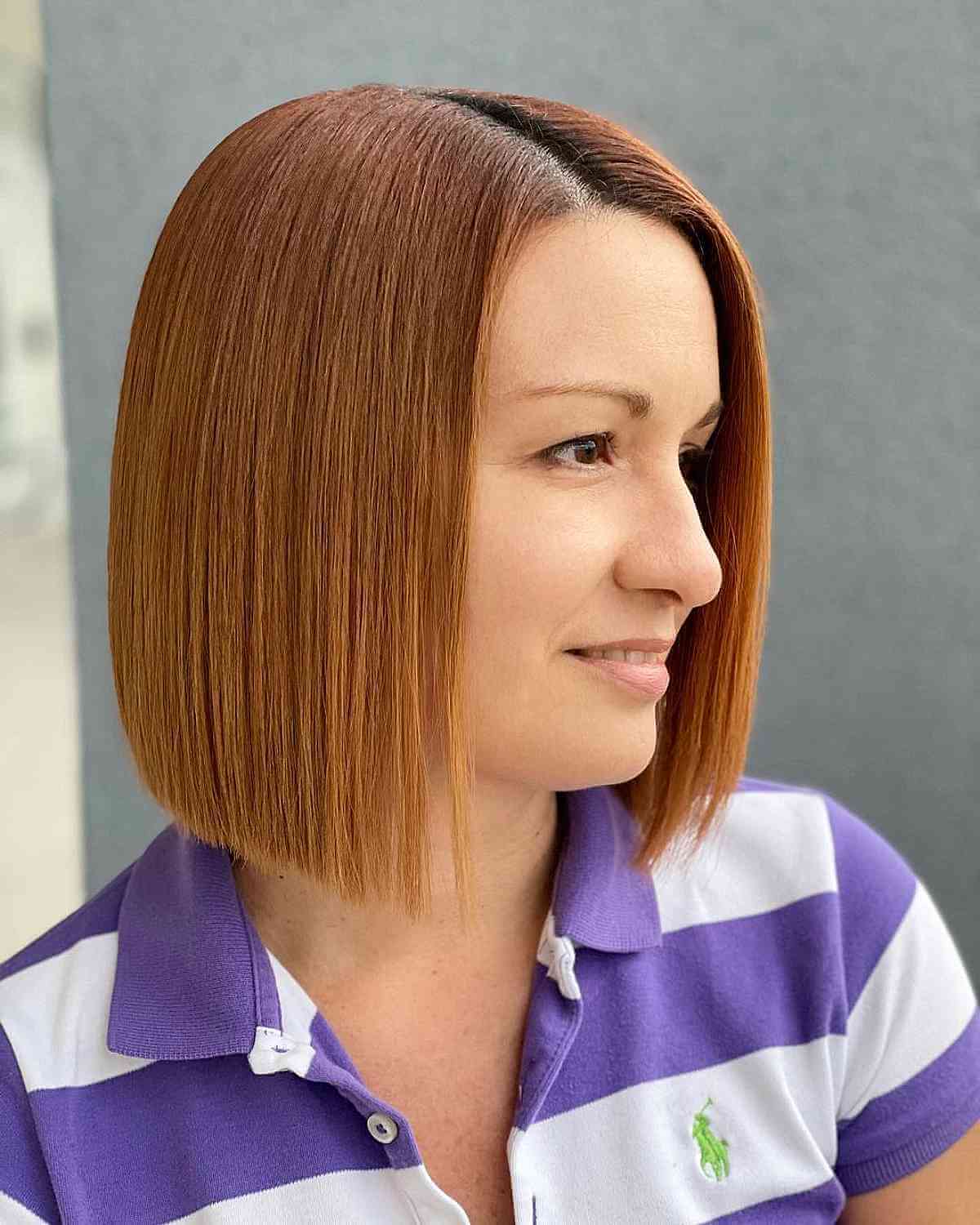 Sleek Short Bob on Straight Hair