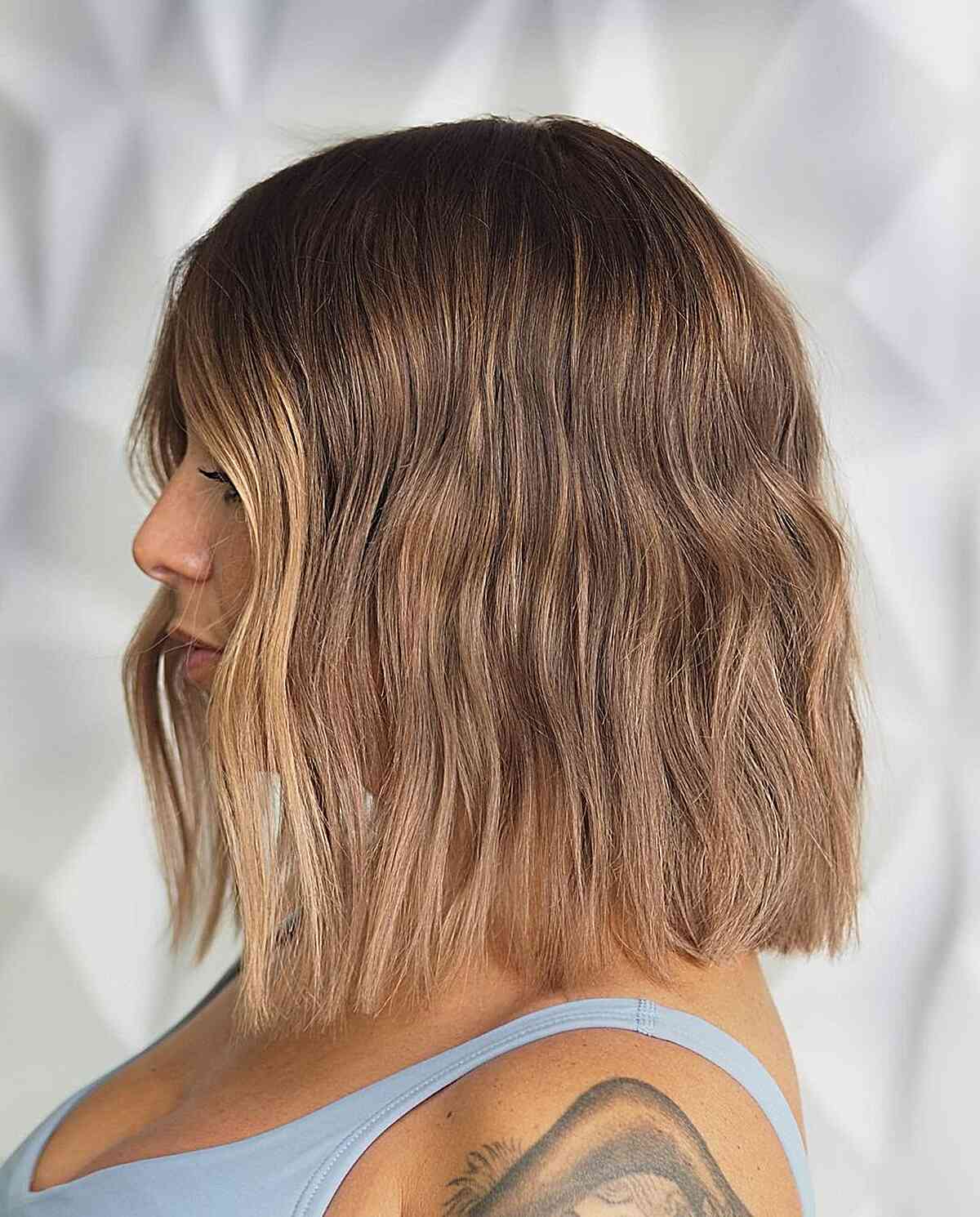 Slick Wavy Shoulder-Length Long Slob Bob