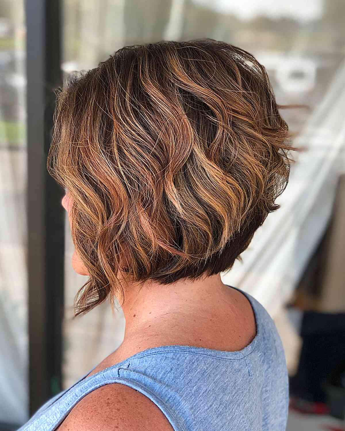 Stacked Medium Length Bob