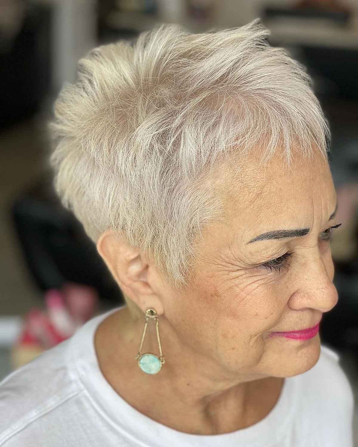 super short pixie shag