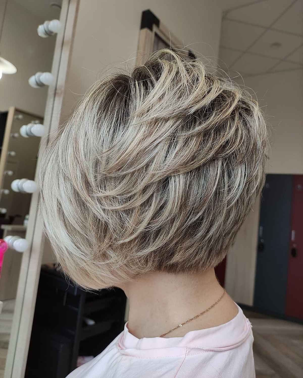 Textured Feathered Bob Cut