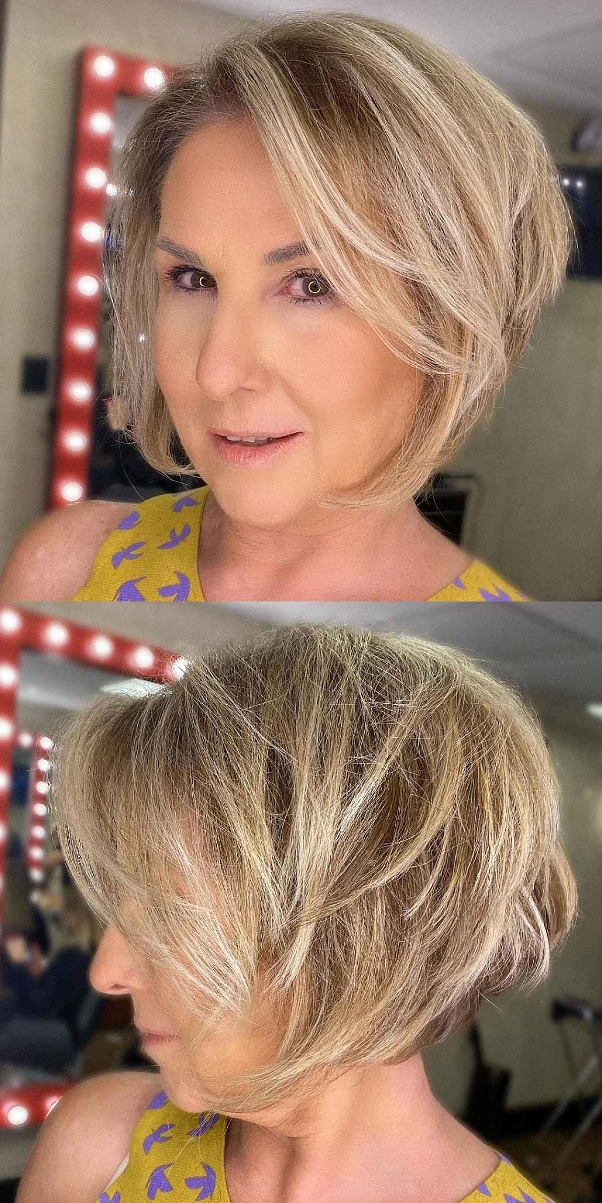 Tousled Layers on a Bixie Cut