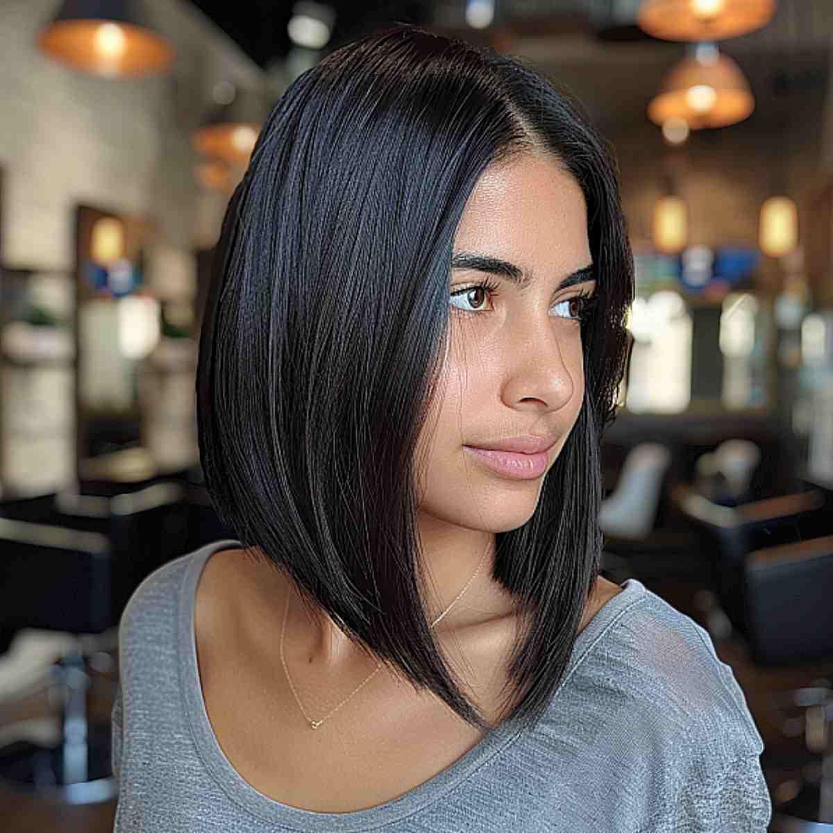 corte de pelo bob de longitud media de moda