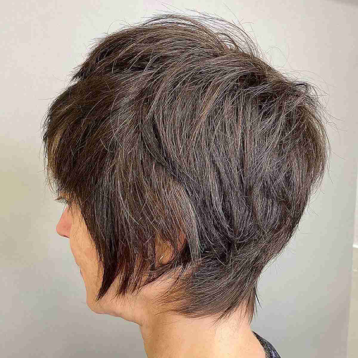 Versatile Brunette Pixie Bob for Short Fine Hair