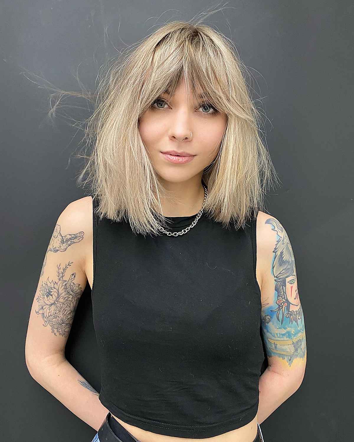 versatile long blonde bob hairstyle