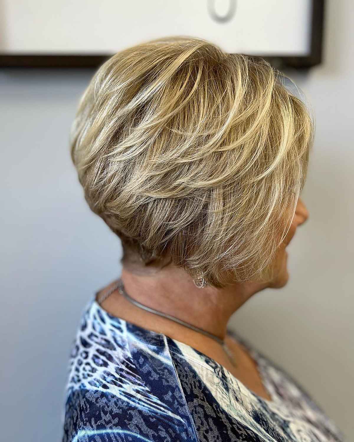 Very Short Stacked Bob with Feathered Layers