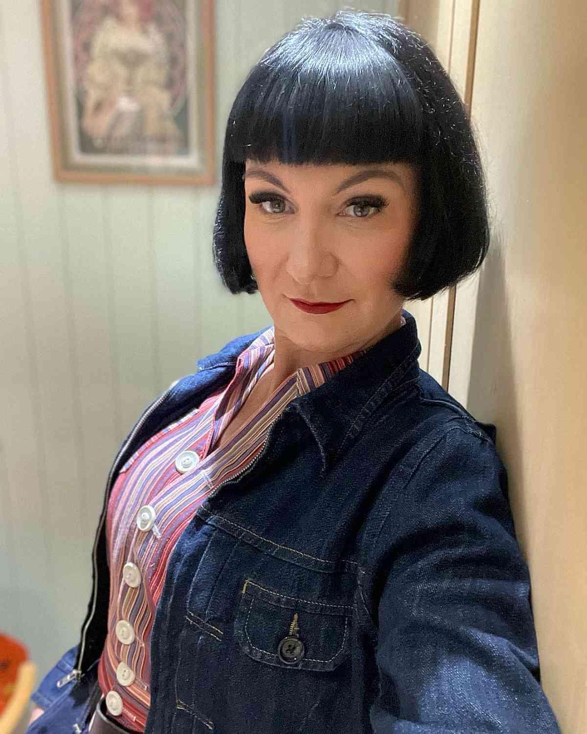 Vintage Jaw-Length French Bob Cut