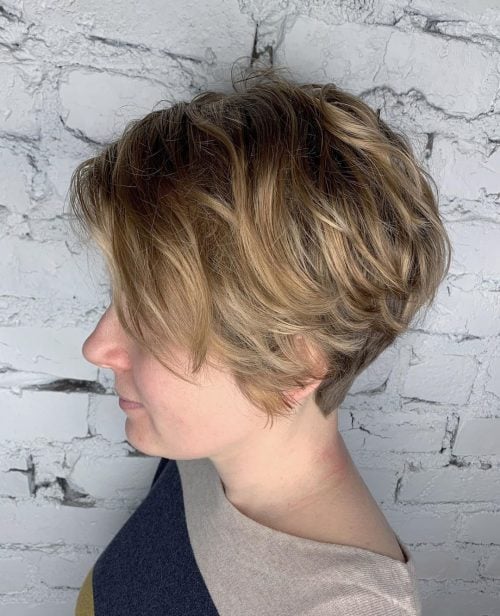 Voluminous Wavy Pixie Bob