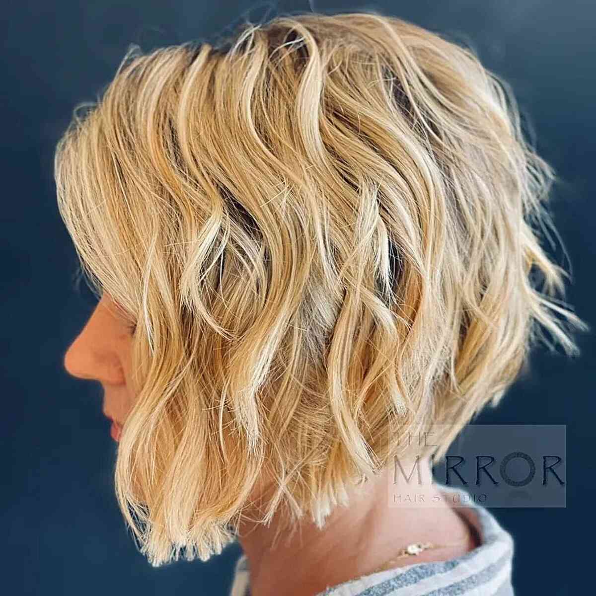 White Blonde Stacked Swing Bob