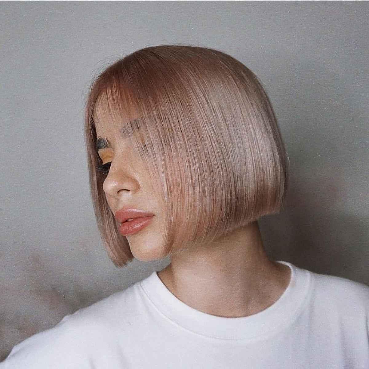 Wispy Blunt Bob Cut for Fine Hair