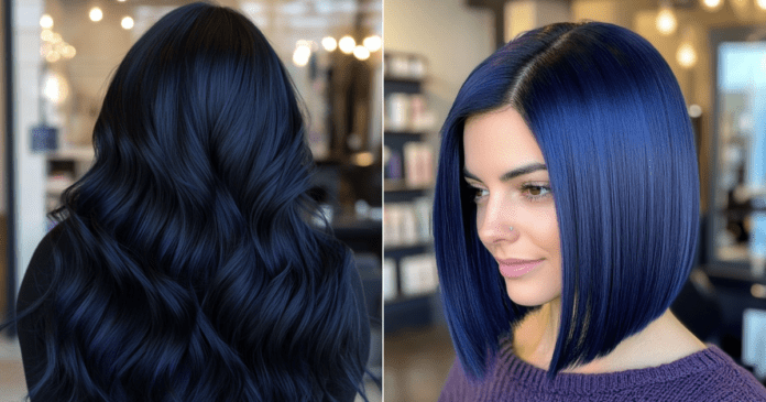 24 Dark Blue Hair Ideas and How to Get the Look in 2024