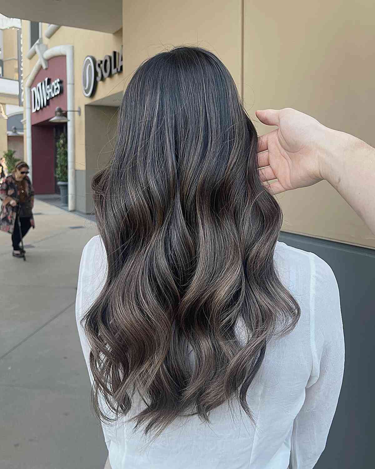 Ashy Brown Balayage Hair Color