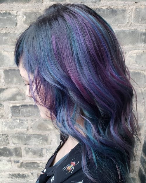 Blue and Purple Highlights